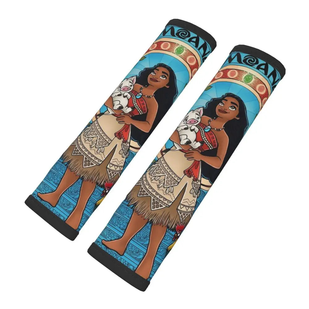 Custom Moana Cartoon Car Seat Belt Pads