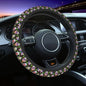 Day of the Dead Pattern Steering Wheel Cover – Sugar Skull Santa Muerte Car Protector