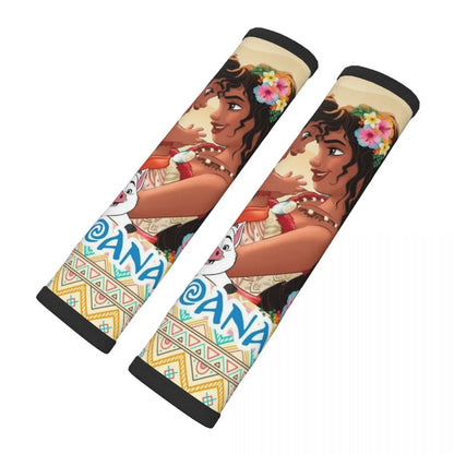 Custom Moana Cartoon Car Seat Belt Pads