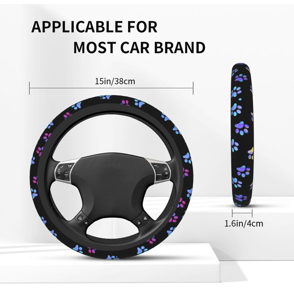 Galaxy Paw Prints Steering Wheel Cover