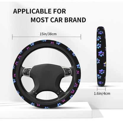 Galaxy Paw Prints Steering Wheel Cover