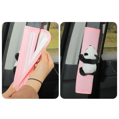 Panda Cartoon Seat Belt Cover 🐼