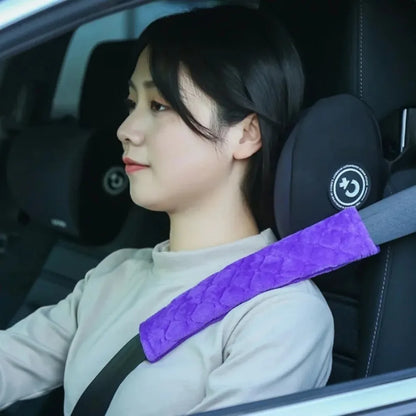 2Pcs Universal Car Seat Belt Cover – Soft Plush Shoulder Pads