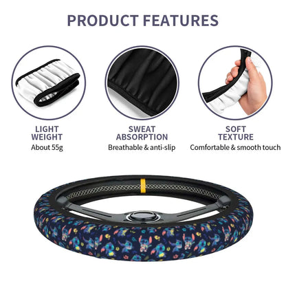 Stitch Cartoon Steering Wheel Cover 💙