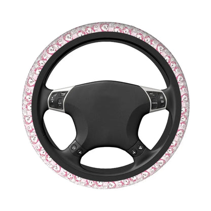 Marie With Her Pink Bow Steering Wheel Cover – Girly Cat Film Car Protector