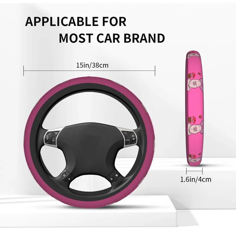 Kawaii Piglet Steering Wheel Cover 🐷