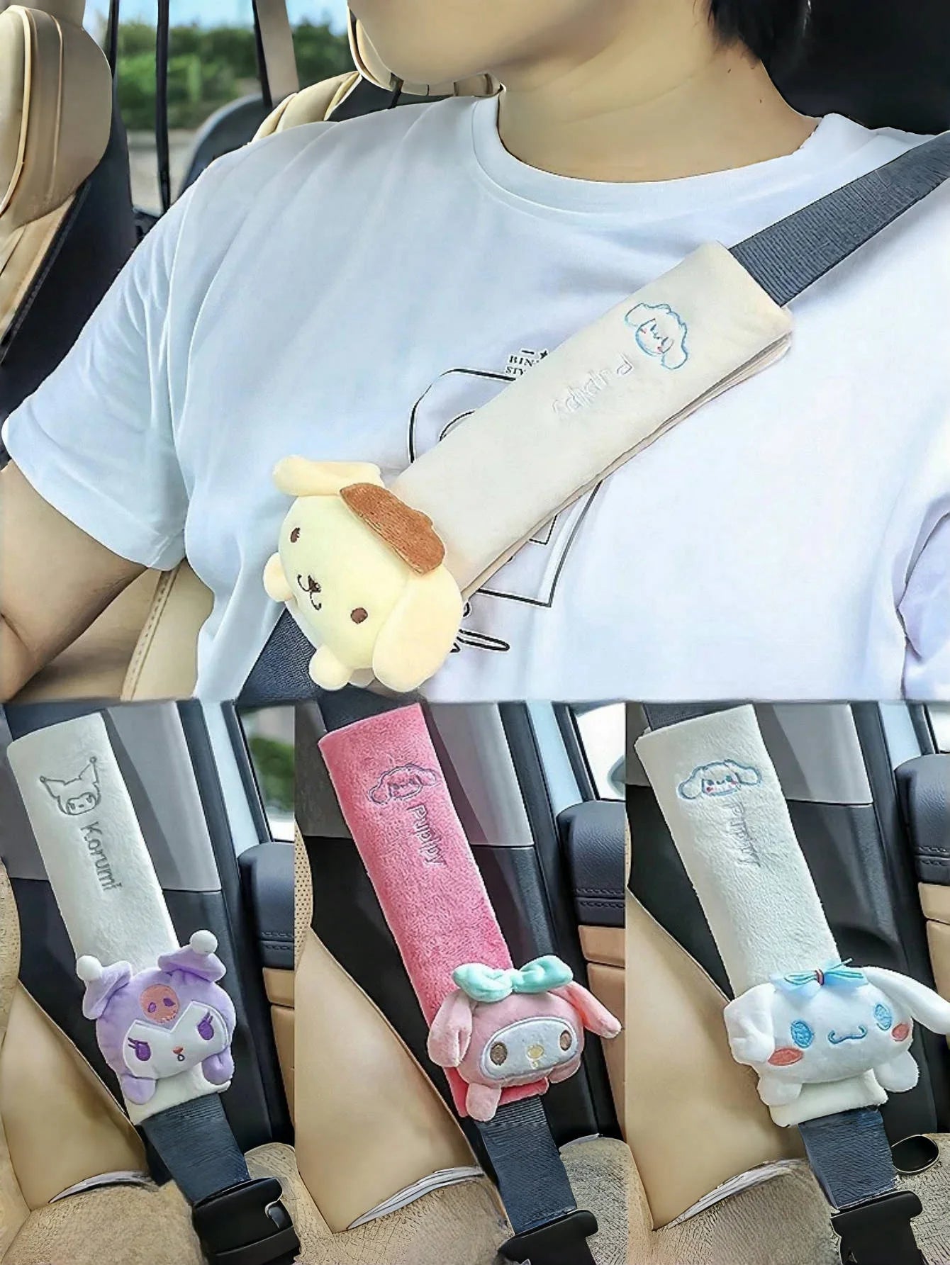 Kuromi & Cinnamoroll Neck Protector SeatBelt