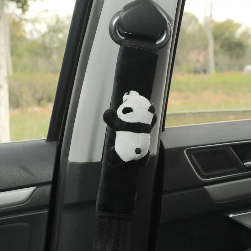 Panda Cartoon Seat Belt Cover 🐼