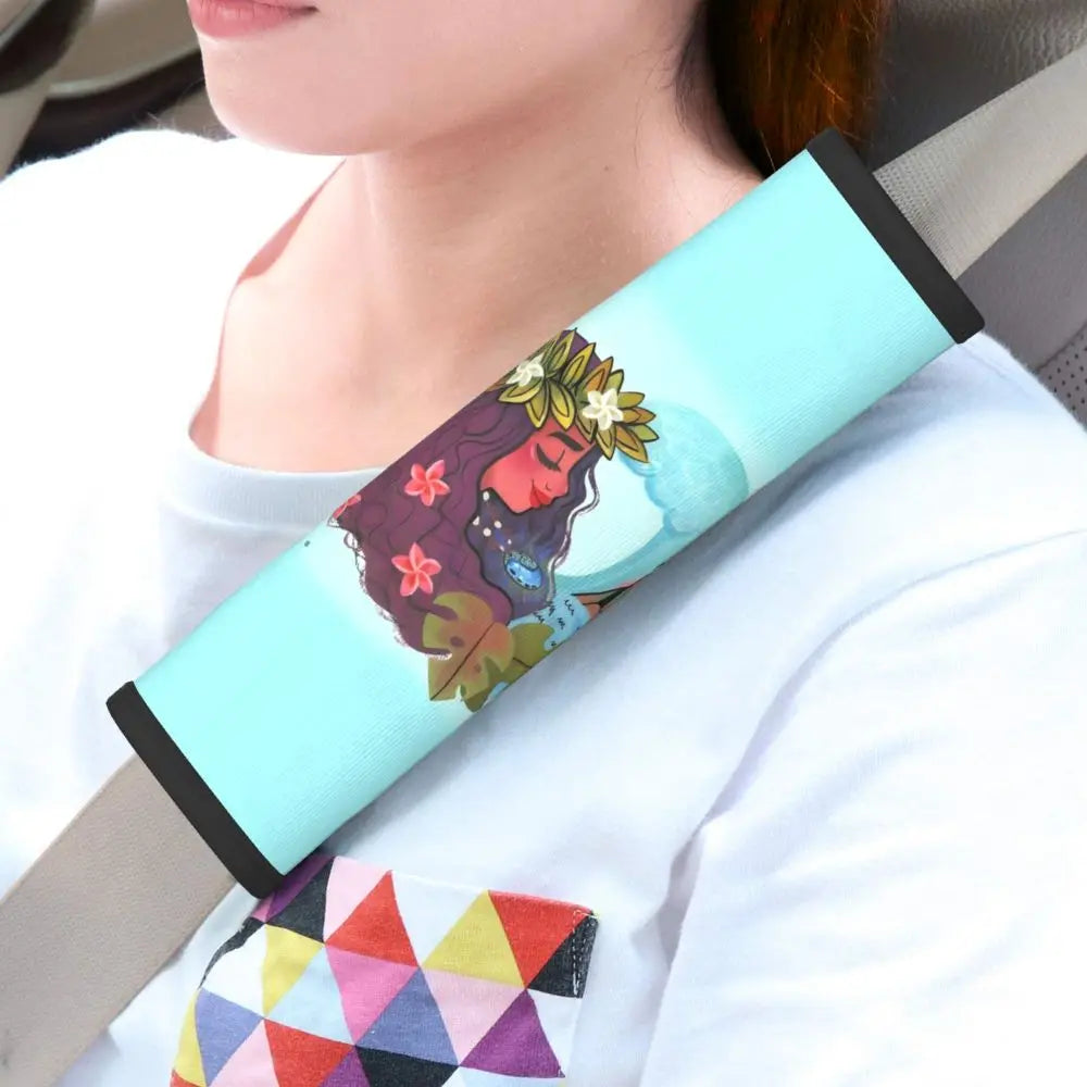 Custom Moana Cartoon Car Seat Belt Pads