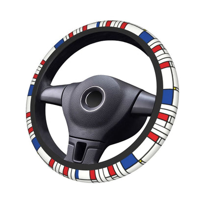 38cm Piet Mondrian Minimalist De Stijl Steering Wheel Cover