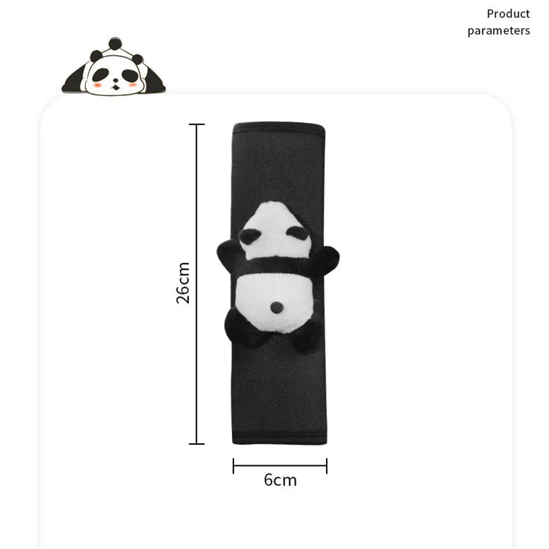Panda Cartoon Seat Belt Cover 🐼