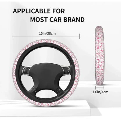 Marie With Her Pink Bow Steering Wheel Cover – Girly Cat Film Car Protector