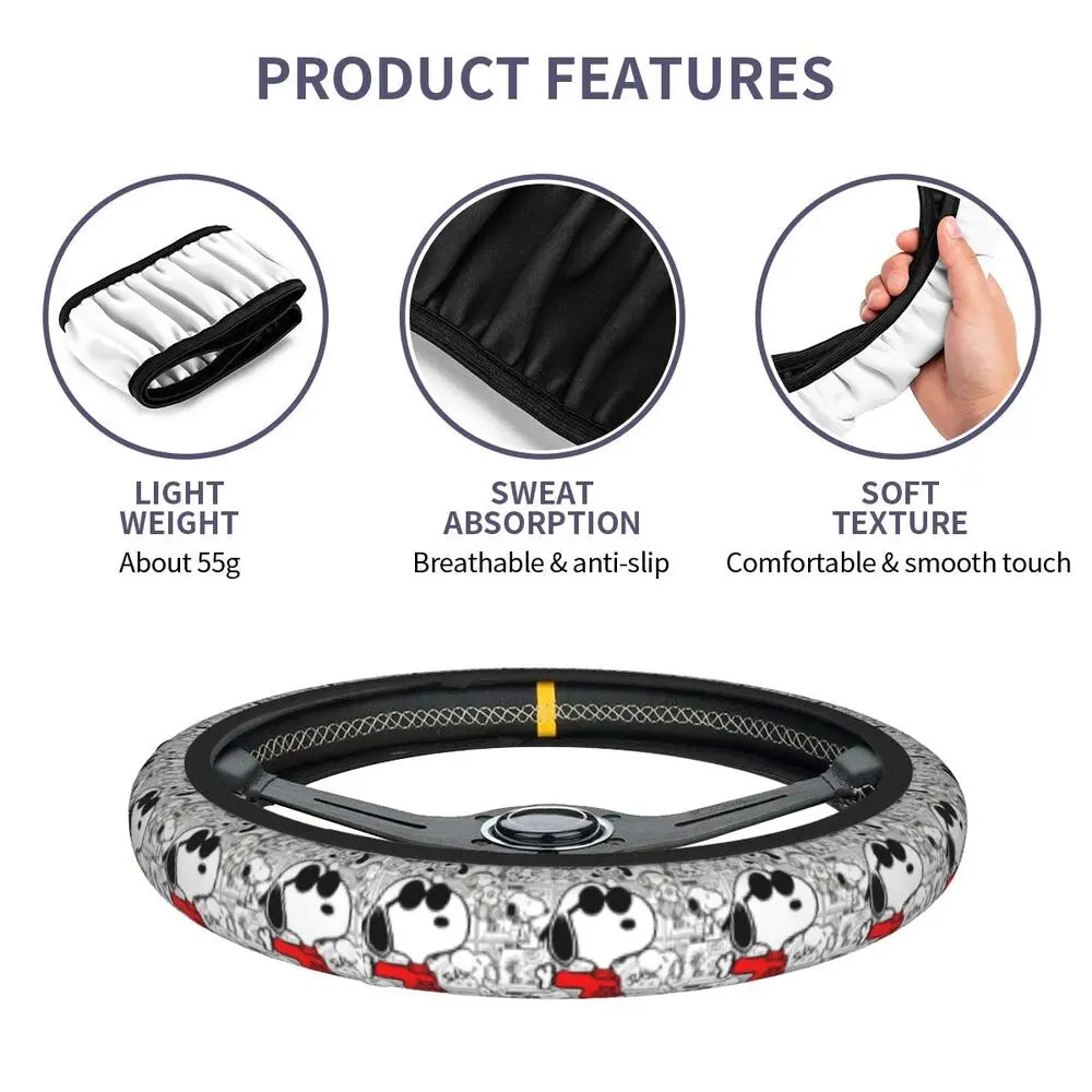 Snoopy Steering Wheel Cover 🐶