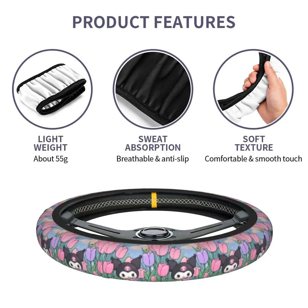Kuromi Steering Wheel Cover 🖤