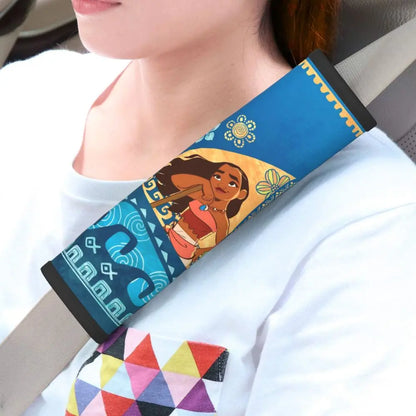 Custom Moana Cartoon Car Seat Belt Pads
