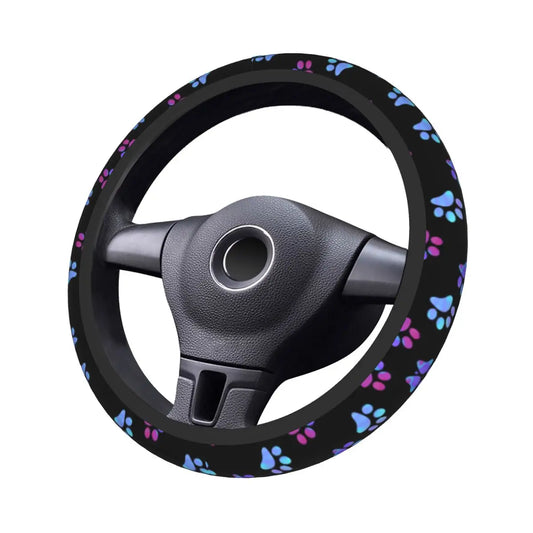 Galaxy Paw Prints Steering Wheel Cover