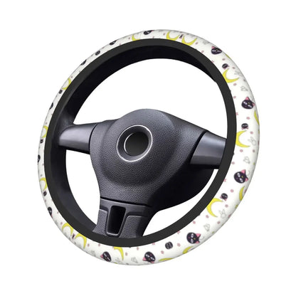 Sailor Artemis Moons Manga Steering Wheel Cover – Usagi Tsukino & Luna Universal Car Protector