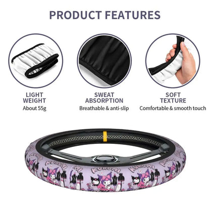 Kuromi Steering Wheel Cover 🖤