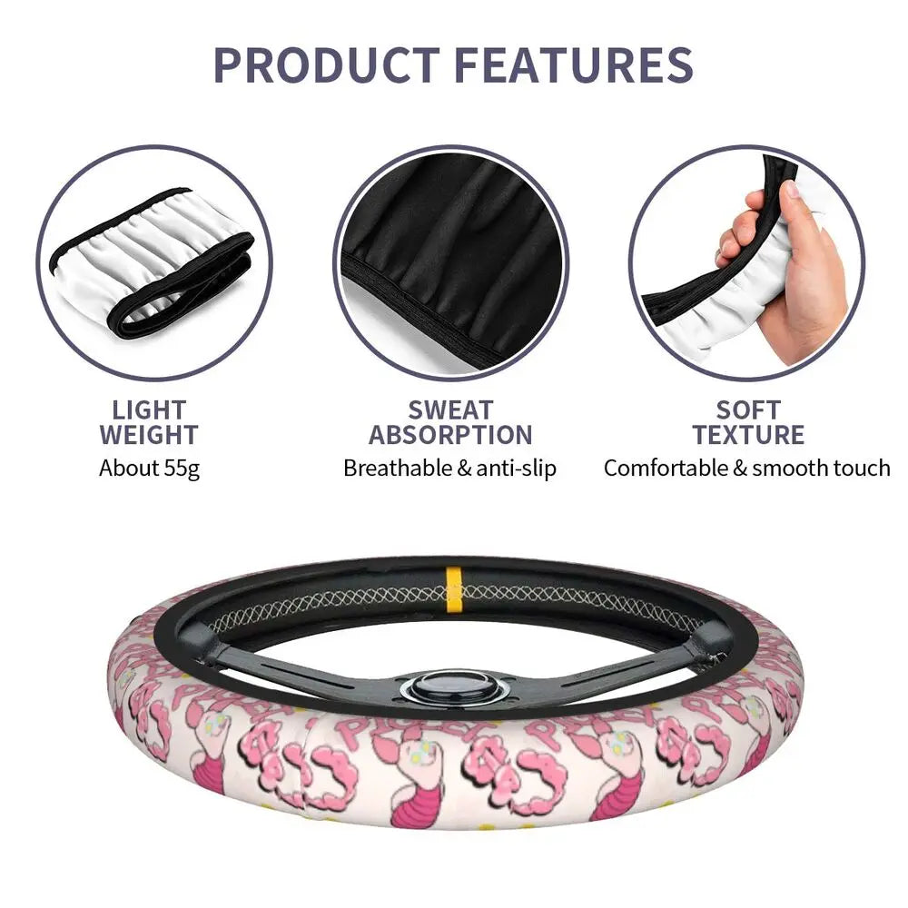 Kawaii Piglet Steering Wheel Cover 🐷