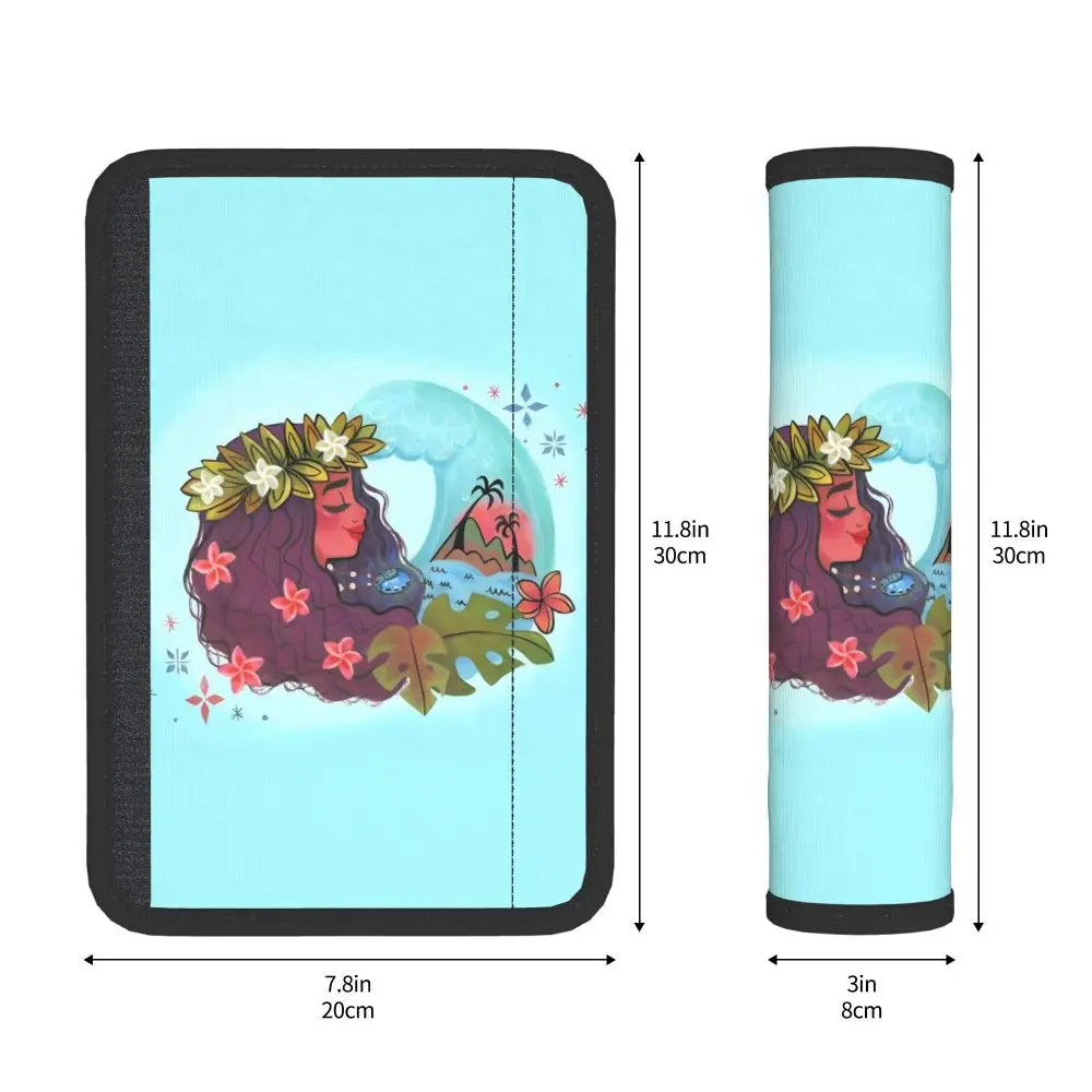Custom Moana Cartoon Car Seat Belt Pads