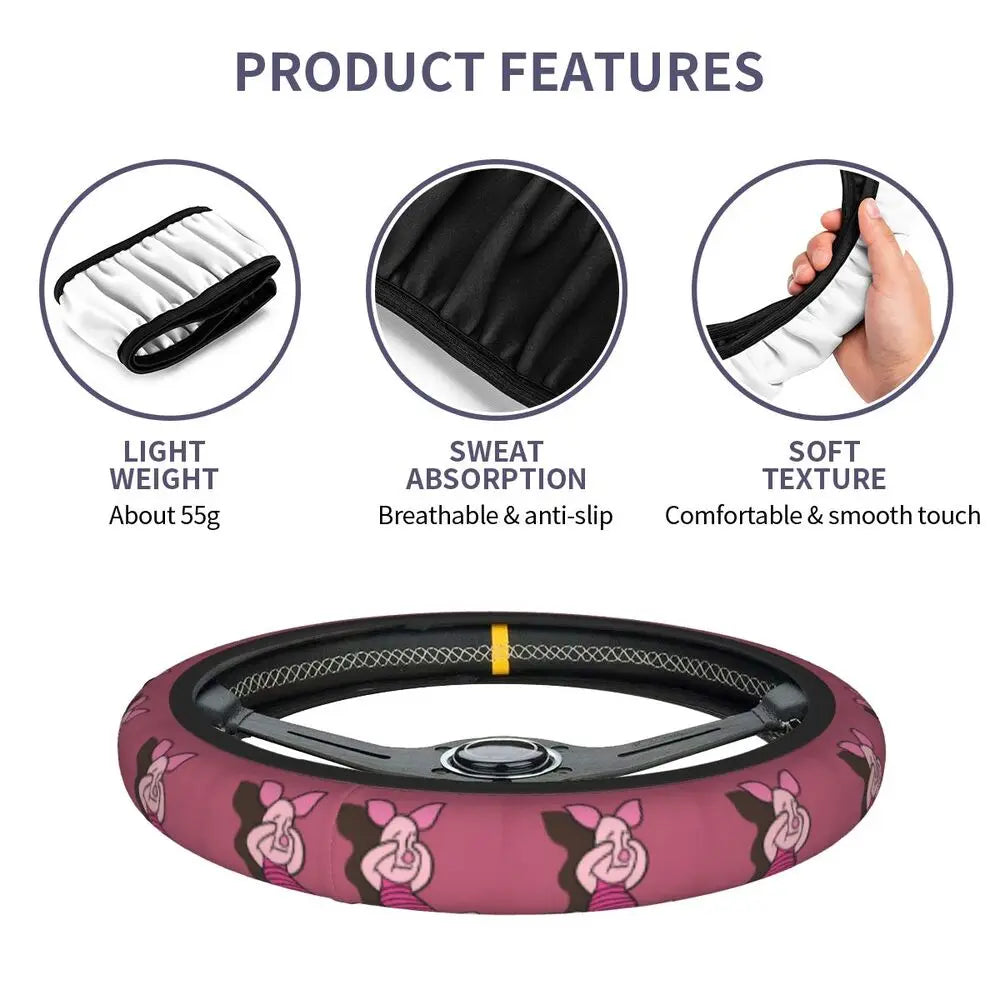 Kawaii Piglet Steering Wheel Cover 🐷