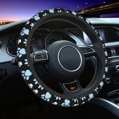 Galaxy Paw Prints Steering Wheel Cover