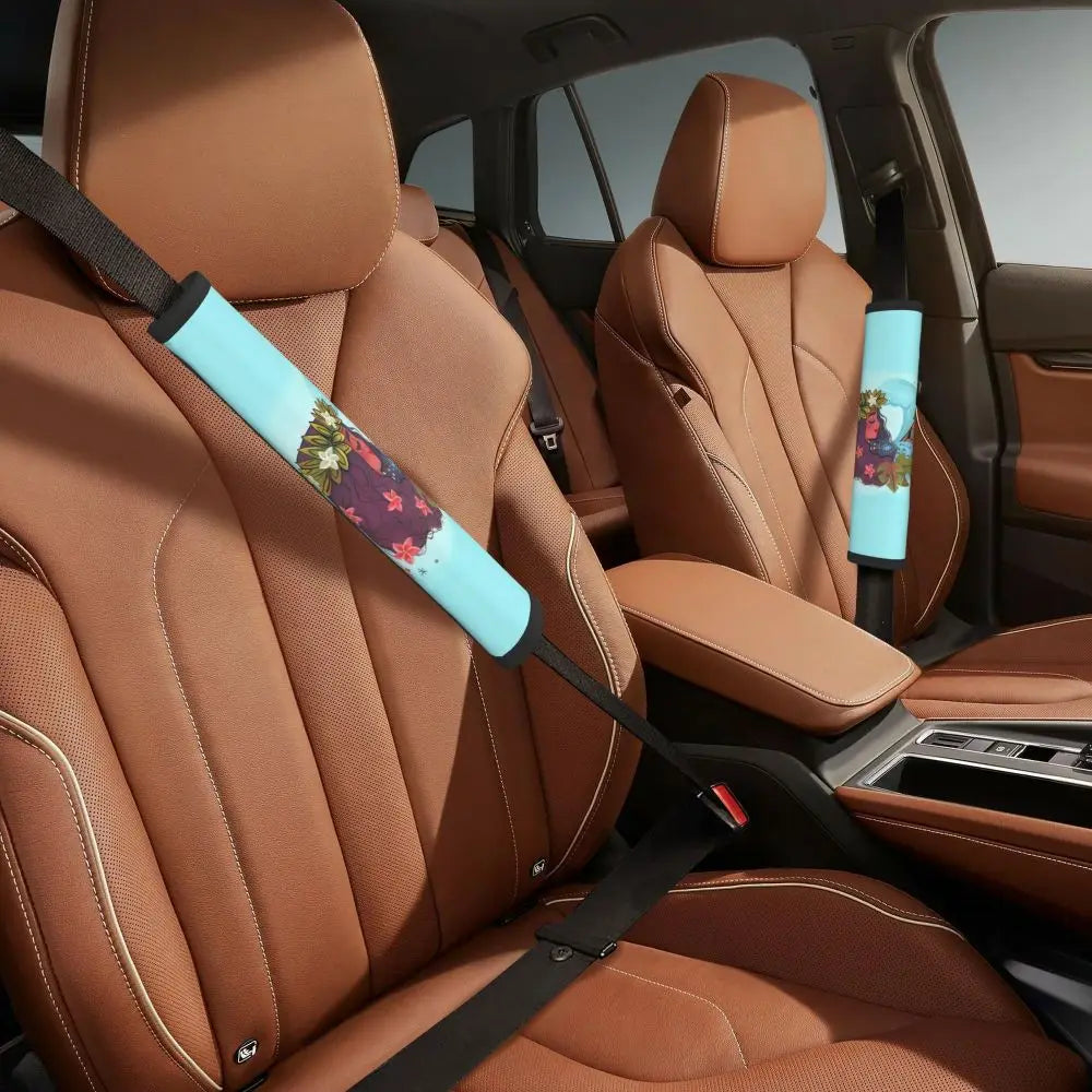 Custom Moana Cartoon Car Seat Belt Pads