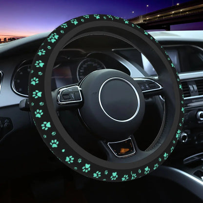 Galaxy Paw Prints Steering Wheel Cover
