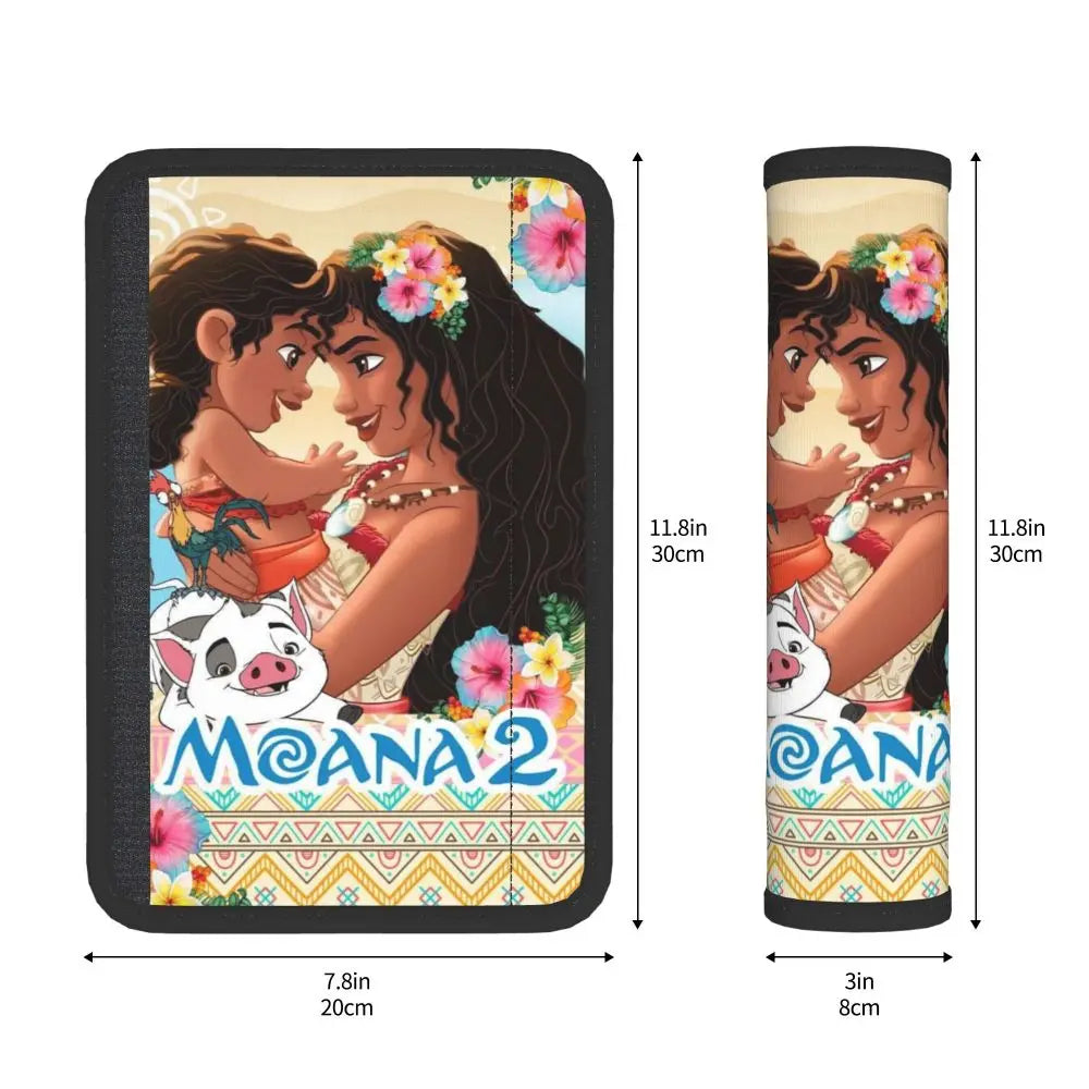 Custom Moana Cartoon Car Seat Belt Pads