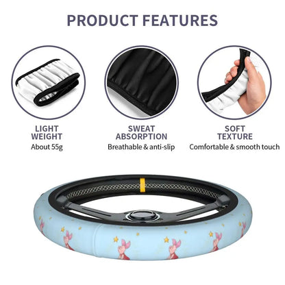 Kawaii Piglet Steering Wheel Cover 🐷